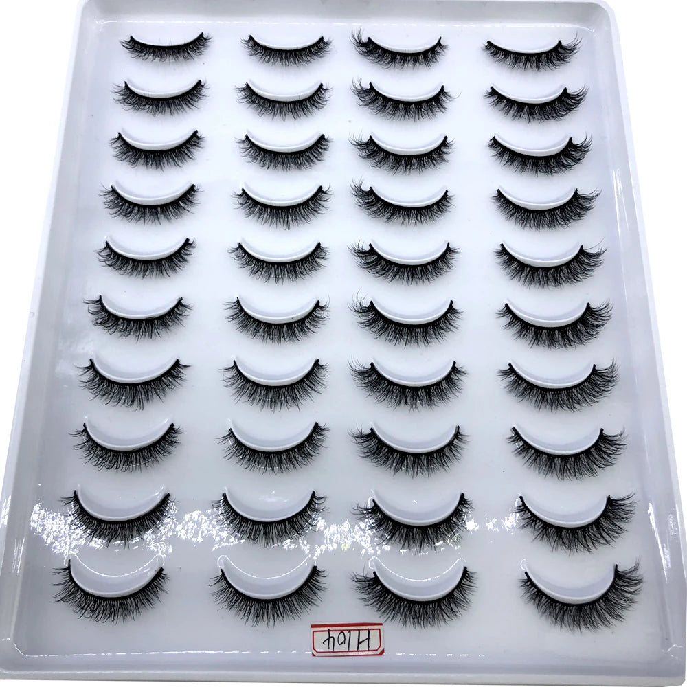 2023 Premium 20 Pairs Natuurlijke Lange 3D Minks Valse Wimpers Makeup Kit - Prachtig Gecontroleerde Mink Wimper Extensies voor Verbluffende Ogen!