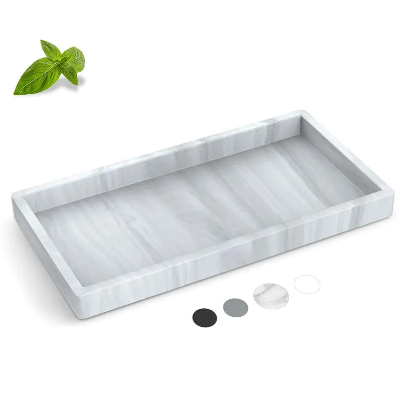 Stijlvolle Siliconen Badkamer Aanrecht Tray - Versterkt & Duurzaam Schokbestendig Rechthoekig Ontwerp voor Zeepdispensers en Essentiële Producten