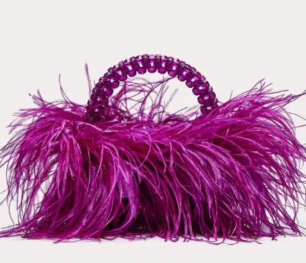 Chic Parelsnoer & Veer Bont Handtas - Designer Acryla Kristallen Doos Tote voor Dames, Handgemaakte Elegantie voor Feesten