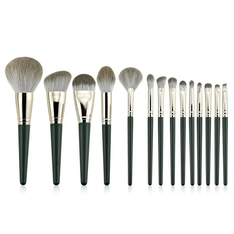 14-delige Luxe Make-up Kwasten Set – Fluffy Blending Kwasten voor Blush, Oogschaduw en Foundation – Perfecte Gereedschappen voor Perfecte Schoonheidsapplicaties
