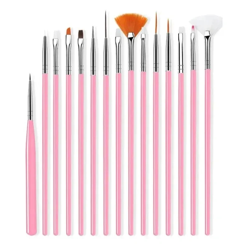Ultimatieve Nail Art Penseelset: 5 of 20 Professionele Ontwerptools voor Indrukwekkend Schilderen, Tekenen en Dots - Perfect voor Manicures!