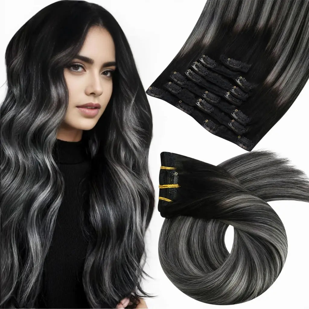 Transformeer je look met Moresoo Premium Clip-In Haarextensions - 100% Natuurlijke Remy Haar, Rechte Stijl, Verkrijgbaar in 5 en 7 Delige Sets!