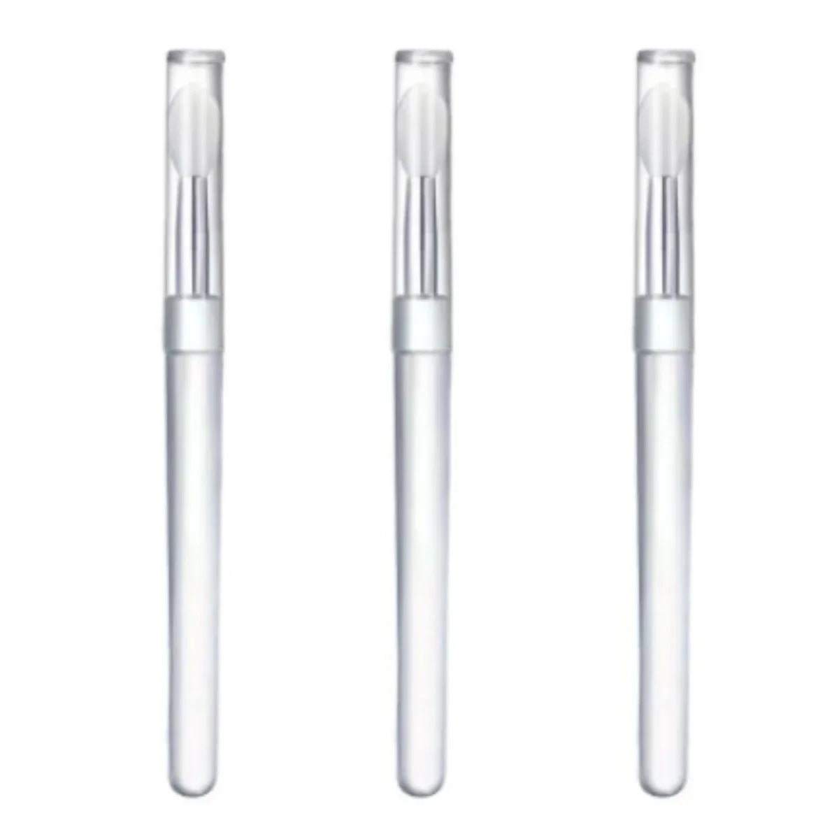 Veelzijdige Draagbare Siliconen Lippenborstel Set - 1/3/5PCS met Beschermende Hoes voor Moeiteloze Toepassing van Lippenbalsem, Lippenstift en Lipgloss!