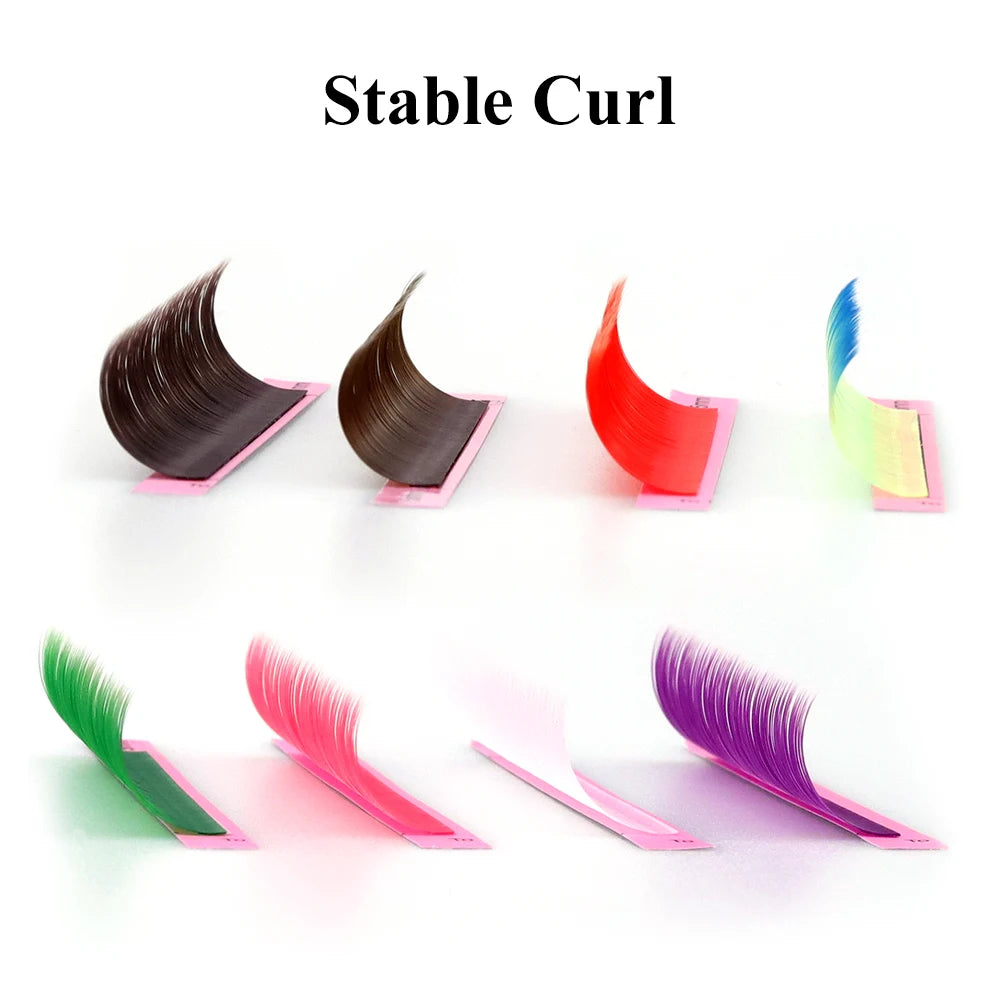 NAGARAKU Prachtige Kleurrijke Valse Wimpers – 7~15mm in Donkerbruin, Lichtbruin, Blauw en Paars voor een Geweldige Makeup Look!
