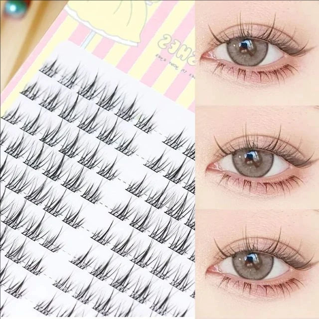 MJ Brown Zonnebloem Natuurlijke Manga Wimpers - Dikke Zwarte Extensions voor Anime-geïnspireerde Looks