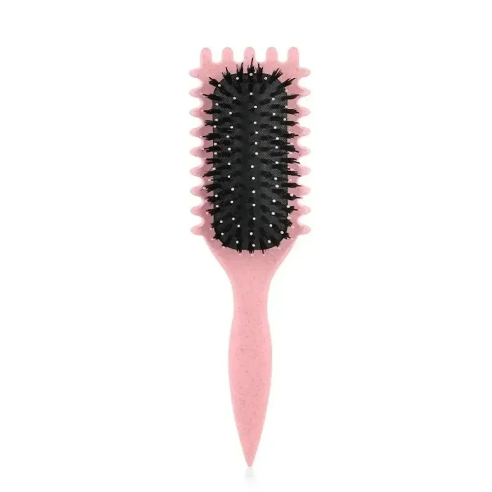 Stijlvolle Vrouwen Holle Krullende Haarkam - Multifunctionele Scalp Massager & Antistatische Fluffy Borstel voor Perfecte Hairstyles