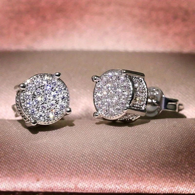 Adembenemende Luxe Ronde Zirkonia Oorbellen - Elegante Sieraden voor Vrouwen Perfect voor Bruiloften en Verlovingen