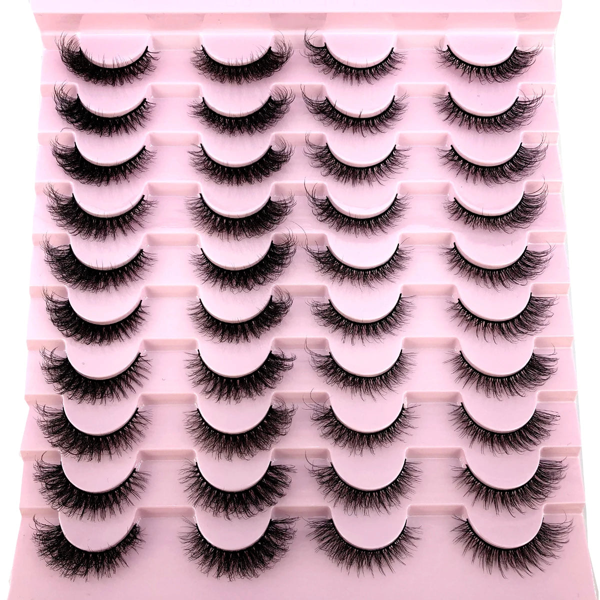 2023 Premium 20 Pairs Natuurlijke Lange 3D Minks Valse Wimpers Makeup Kit - Prachtig Gecontroleerde Mink Wimper Extensies voor Verbluffende Ogen!