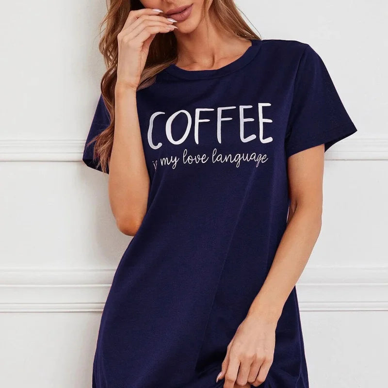 Charmante Cartoon Korte Mouw Melk Zijde Nachthemd voor Vrouwen - Gezellig en Schattig Casual Nachtkleding