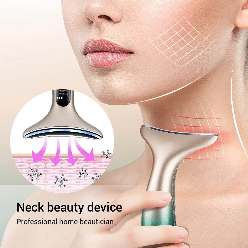 Geavanceerd EMS Micro-Current Huidverzorgingsapparaat voor Nek en Gezicht voor LED IPL Huidverjonging, Vermindering van Dubbele Kin en Verstevigende Gezichtsmassage!