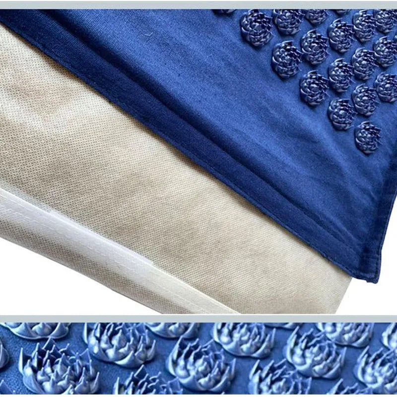 Ervaar Ultieme Ontspanning met onze Natuur Linnen Kokosnoot Palm Massage Yoga Mat & Sportkussen Set – Compleet met Lotus Spike Acupressuur Kussen en Handige Draagtas!