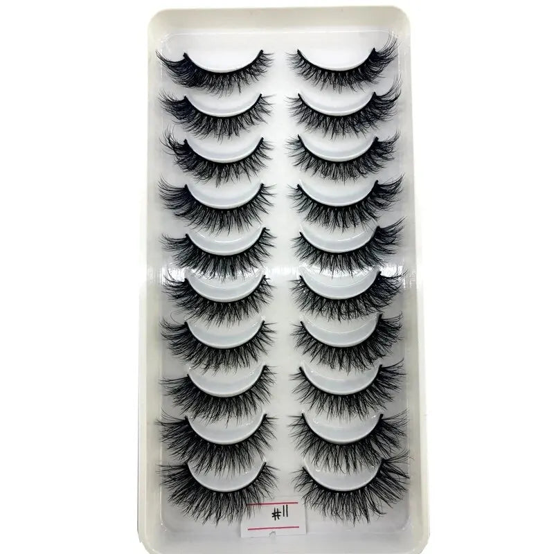 Transformeer je look met HBZGTLAD's nieuwe 10 paar 3D nepmink wimpers - moeiteloos dramatisch, fluffy en perfect voor elke make-upstijl!