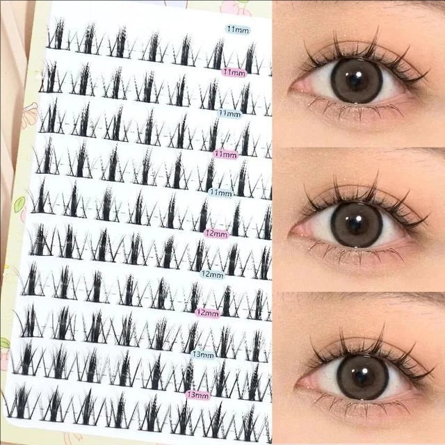 MJ Brown Zonnebloem Natuurlijke Manga Wimpers - Dikke Zwarte Extensions voor Anime-geïnspireerde Looks