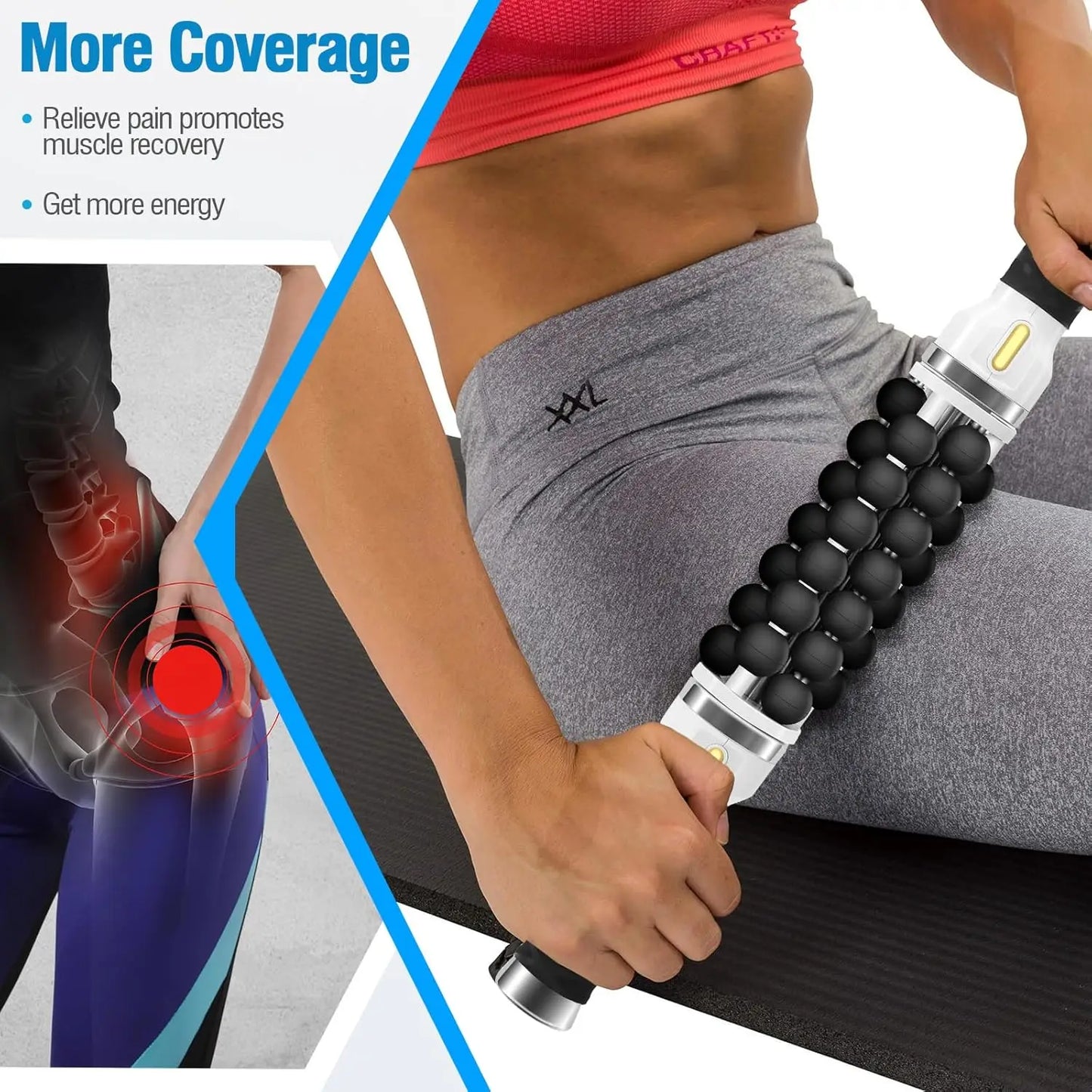 Revitaliseer je lichaam met de 40W hoge frequentie elektrische roller: ultieme spierontspanning, anti-cellulitis en lichaamsvormend afslankoplossing!