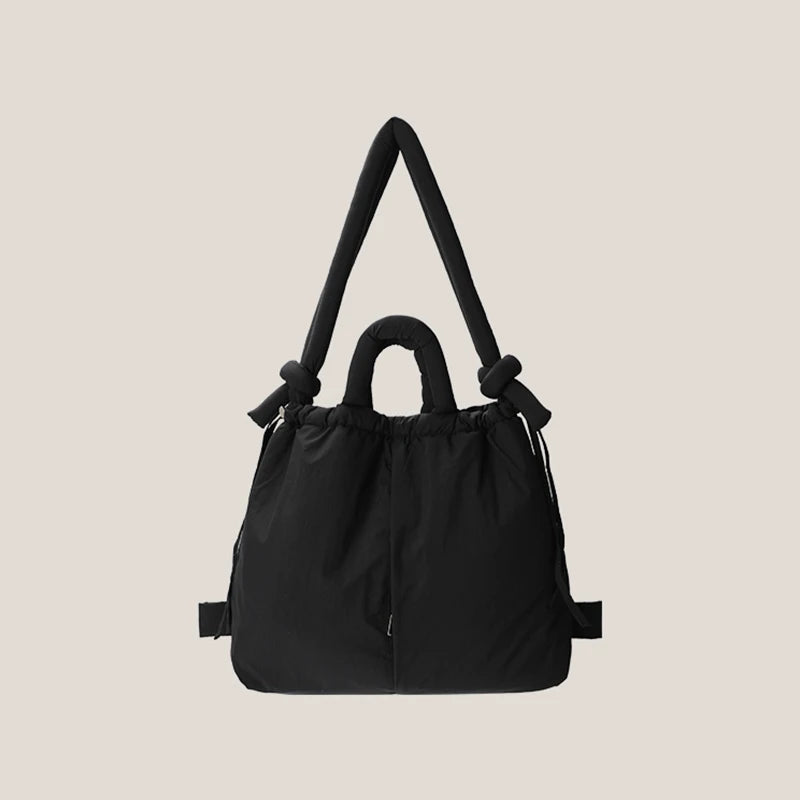 Chic Nylon Gevoerde Tas voor Vrouwen - Stijlvolle Zachte Puffer Schouder- en Crossbody Handtassen met Vintage Flair en Voldoende Ruimte 2023