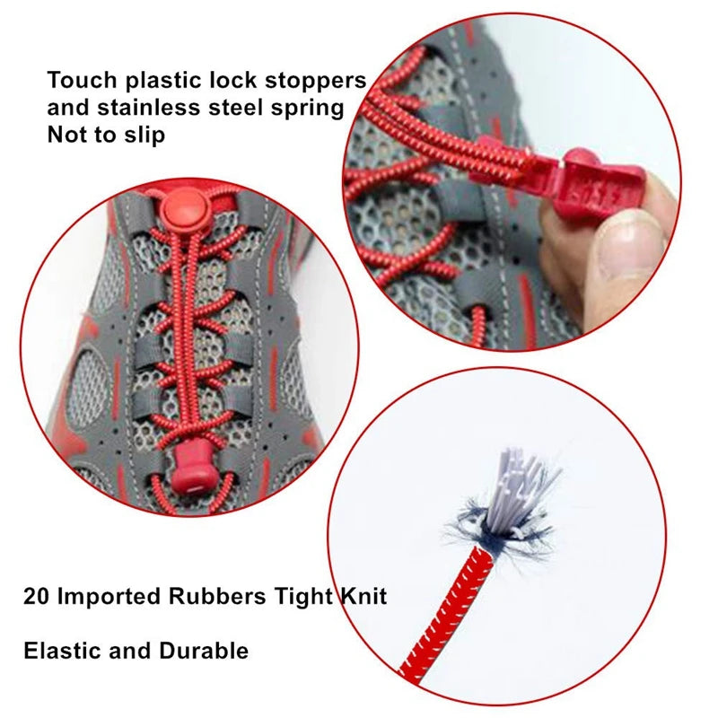 Verbeter Je Schoeisel met 22 Kleuren: Geen-Knoop, Elastische Ronde Veters voor Kinderen en Volwassenen - Snelle en Gemakkelijke Rubber Veters voor Sneakers!