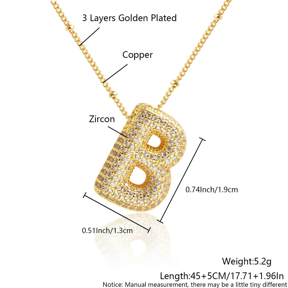 Prachtige Luxe Zirkon Kristal 26 Engelse Letters RVS Kettingen voor Vrouwen – Trendy Choker Ketting Sieraden Groothandel