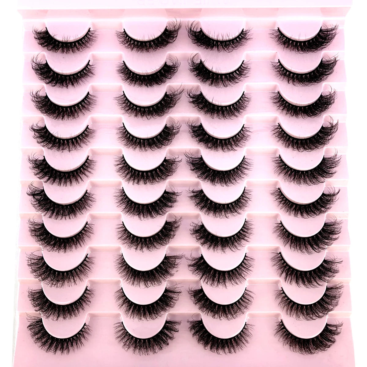 2023 Premium 20 Pairs Natuurlijke Lange 3D Minks Valse Wimpers Makeup Kit - Prachtig Gecontroleerde Mink Wimper Extensies voor Verbluffende Ogen!