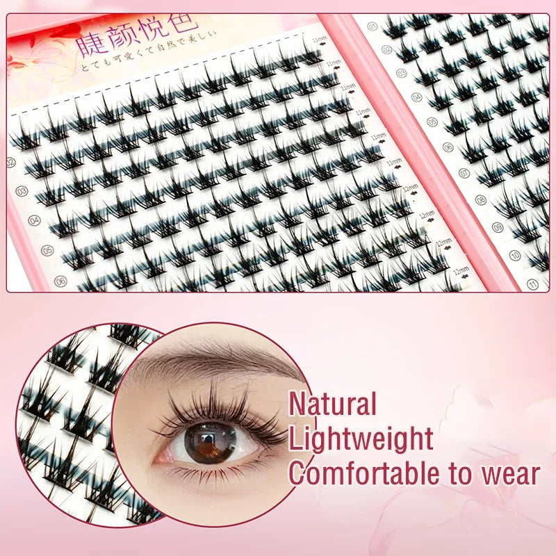 32 Rijen Luxe Individuele Cluster Wimperextensions - Professionele Kwaliteit voor Adembenemende Make-up Looks - Groothandel Beschikbaarheid