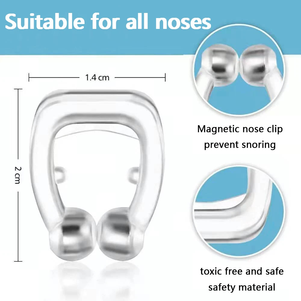 Ultieme Anti-Snor Silicone Magnetische Neusclip - De Perfecte Slaapgenoot voor Rustige Nachten en Apneu Verlichting, Inclusief Beschermhoes!