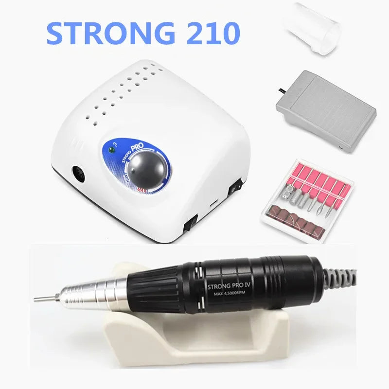Krachtige 210 Pro IV Nagelboor - 65W, 45000 RPM Elektrische Snijders voor Professionele Manicure en Nagelpolijsten