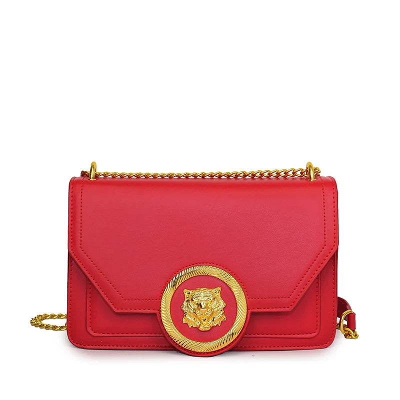 Trendyt 2024 Dames Leren Ketting Schoudertas - Chique Kleine Vierkante Crossbody & Casual Tote Messenger voor Stijlvolle Dames