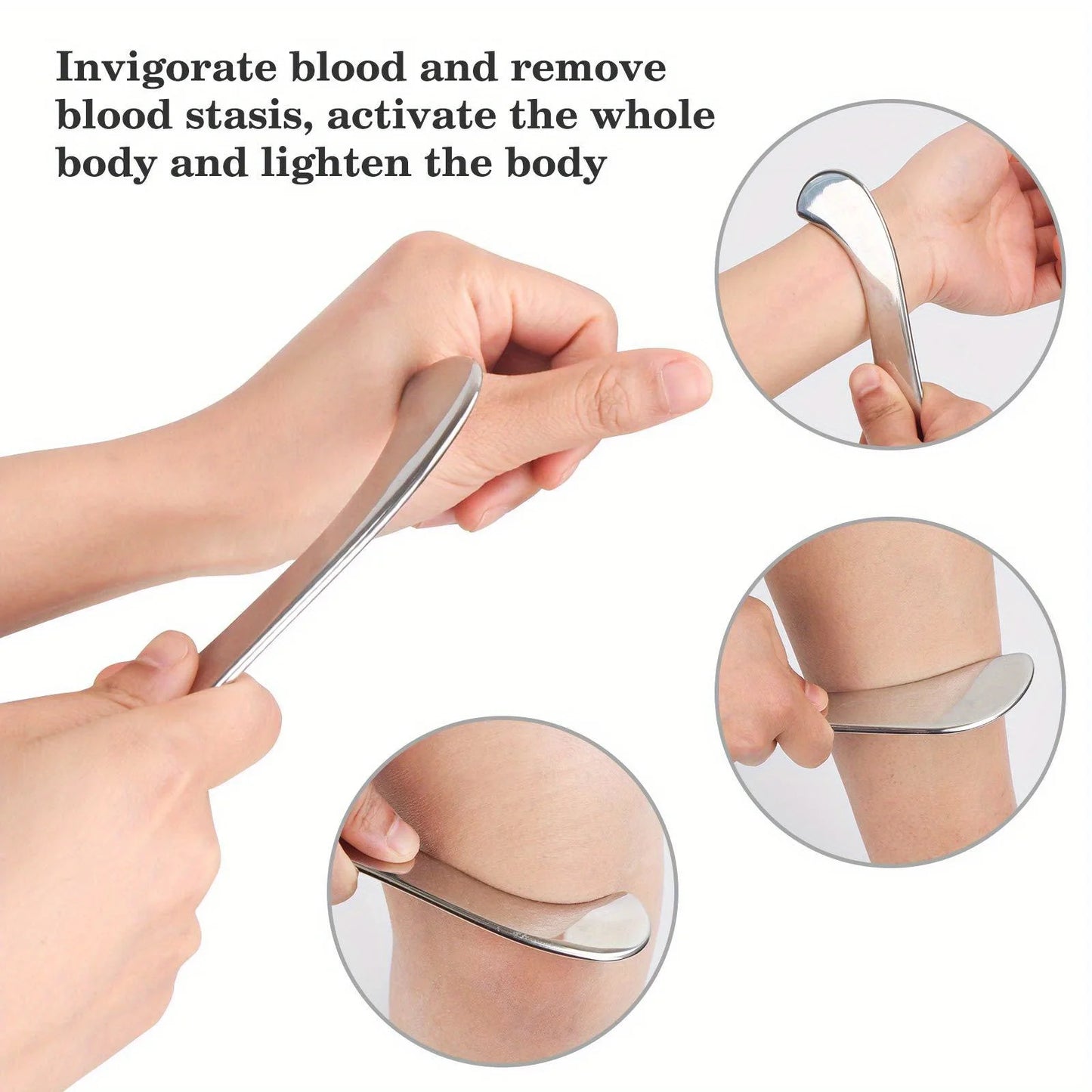 Premium RVS Gua Sha Scraping Tool Set – Ultieme Massageoplossing voor Rug, Benen, Armen, Nek en Schouders