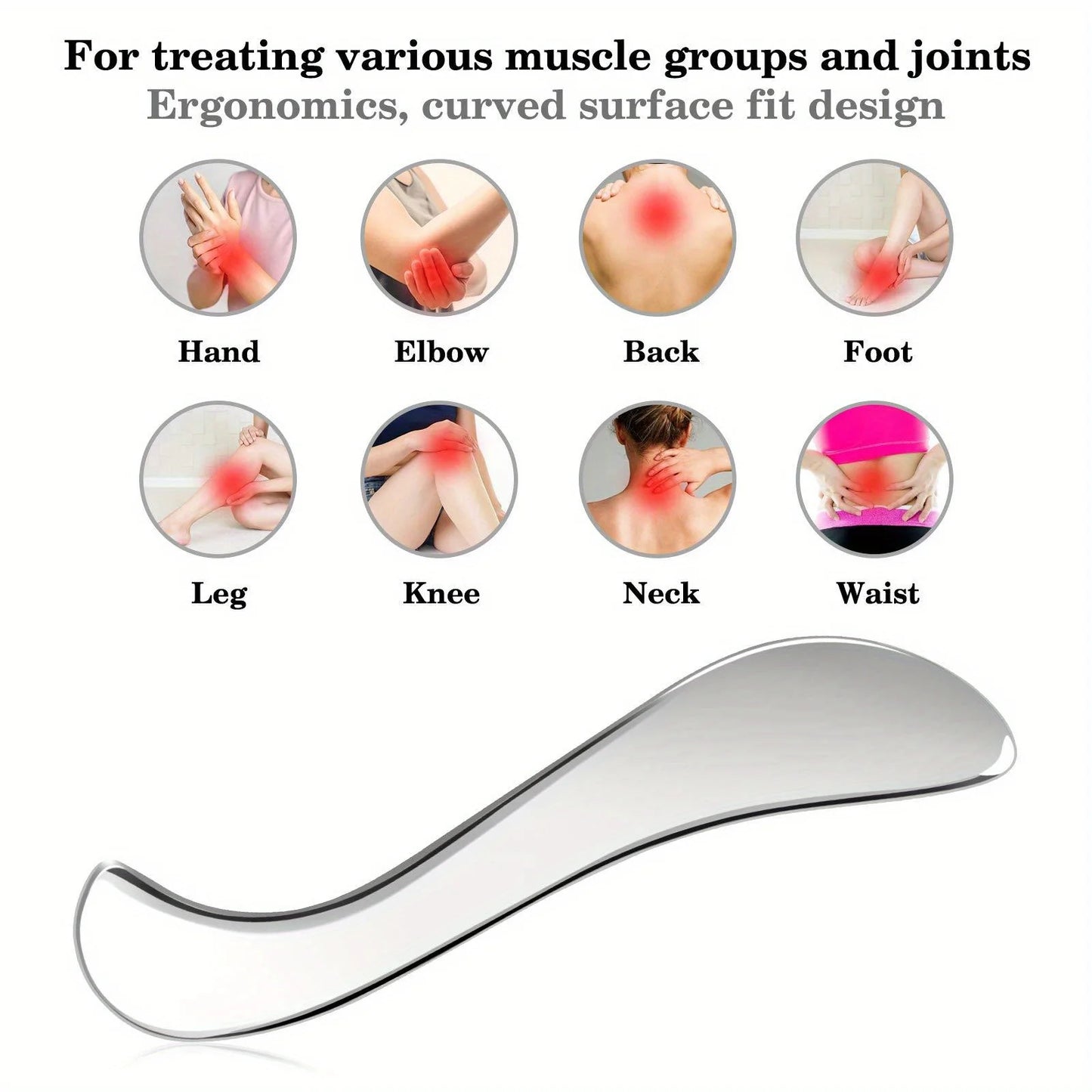 Premium RVS Gua Sha Scraping Tool Set – Ultieme Massageoplossing voor Rug, Benen, Armen, Nek en Schouders