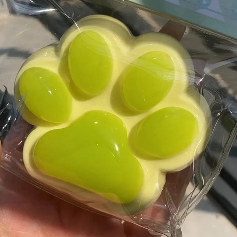 Leuke Zachte Siliconen Groene Druif Katpoot Stressverlichtingsspeelgoed - Langzame Terugslag Pret voor Kinderen! Perfect Cadeau voor Ontspanning!