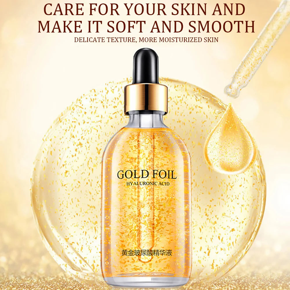 Revitaliseer uw huid met 24K Gouden Hyaluronzuur & Nicotinamide Gezichtsserum - 100ml Collageen-gevulde Essentie voor een Gladde, Jeugdig Uiterlijk!