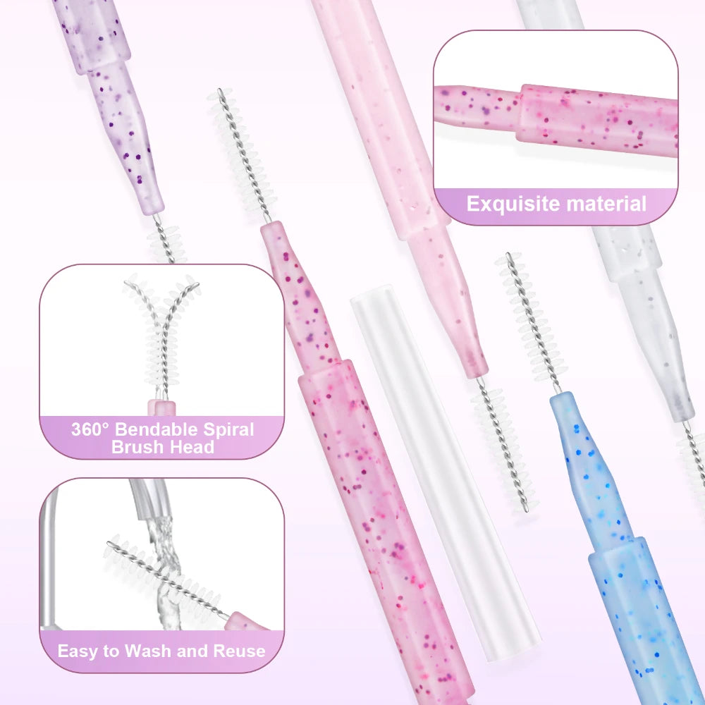 MAYOOC Mini Oogbrauwborstel Set – Wegwerp Oogbrowlifting & Permanent Borstels met Buigbare Microapplicators voor Perfecte Wimpertoepassing