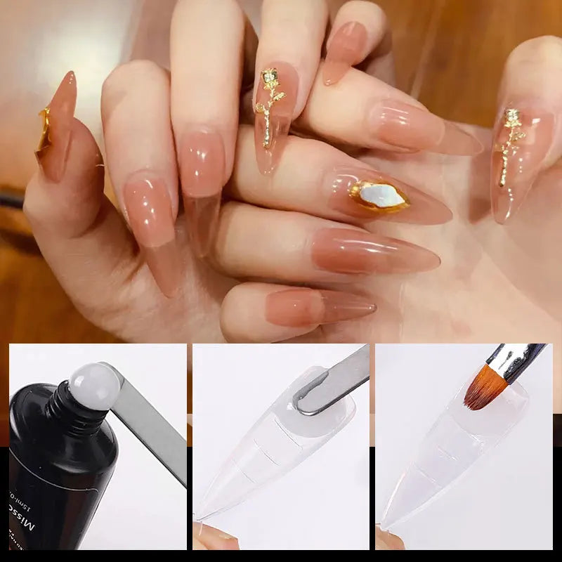 60 stuks Nagelverlengingsvormen voor Snelle UV Gel Polish Toepassing - Perfect voor Acrylnagels en Valse Nagelkunst met Dual System Manicure Accessoires!