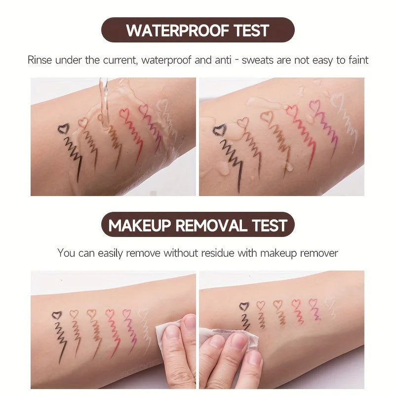 Veelzijdige 2-in-1 Waterdichte Oogliner & Lipliner Gelpotlood – Langdurig en Comfortabel te Dragen in 6 Prachtige Kleuren: Wit, Zwart, Bruin, en Meer!