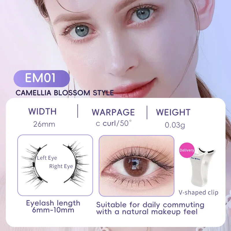 Magnetische Valse Wimpers - 4 stuks/1 paar van Eenvoudig Te Dragen, Zachte en Natuurlijke Quantum Magnet Oogmake-up met Applicator, Geen Lijm Nodig!
