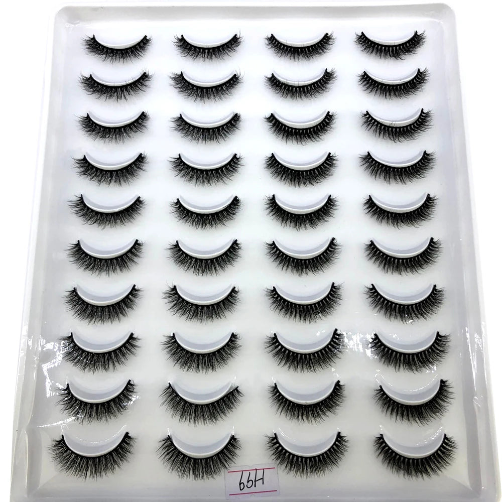 2023 Premium 20 Pairs Natuurlijke Lange 3D Minks Valse Wimpers Makeup Kit - Prachtig Gecontroleerde Mink Wimper Extensies voor Verbluffende Ogen!