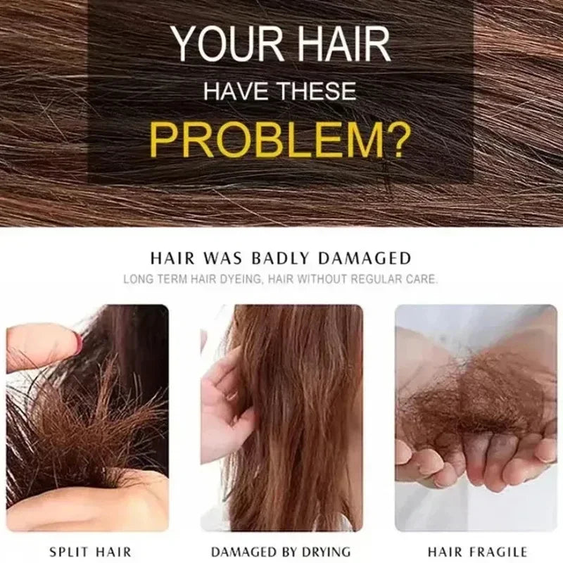 Revitaliseer je haar: 30/500ml Professionele Keratine Haarmasker voor 5-seconde Schadeherstel - Tem Frizz, Bereik Zachtheid, Glans & Diepe Hydratatie!