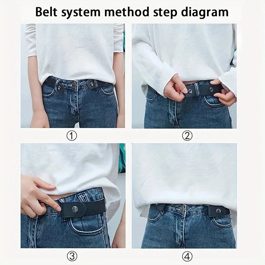 Veelzijdige Elastische Tailleband zonder Gesp voor Jeans en Jurken - Comfortabel, Geen Bult, Gemakkelijk te Gebruiken voor Zowel Mannen als Vrouwen!