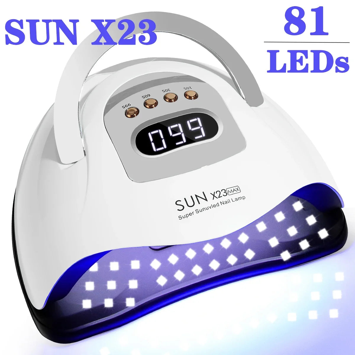 Professionele 380W LED Nagellamp voor Snelle Gel Uitharding - 81 LED's, 4 Timerinstellingen, Perfect voor Thuis en Salon Nagelkunst!