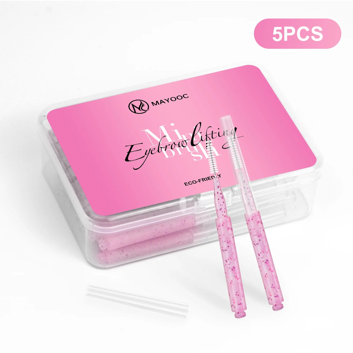 MAYOOC Mini Oogbrauwborstel Set – Wegwerp Oogbrowlifting & Permanent Borstels met Buigbare Microapplicators voor Perfecte Wimpertoepassing