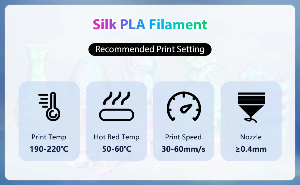 Triple Color Silk PLA Filament 1.75mm 3 in 1 Rainbow PLA 3D Printer Filament 250g Shiny Multicolor Printing Material