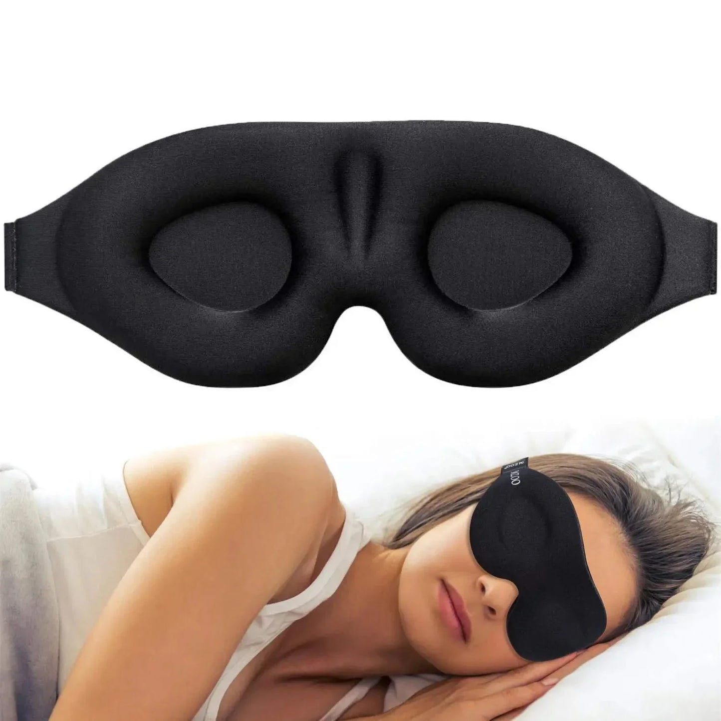 3D Gecontourde Slaap Oogmasker - Ultieme Lichtblokkerende Ontspanning voor Mannen en Vrouwen