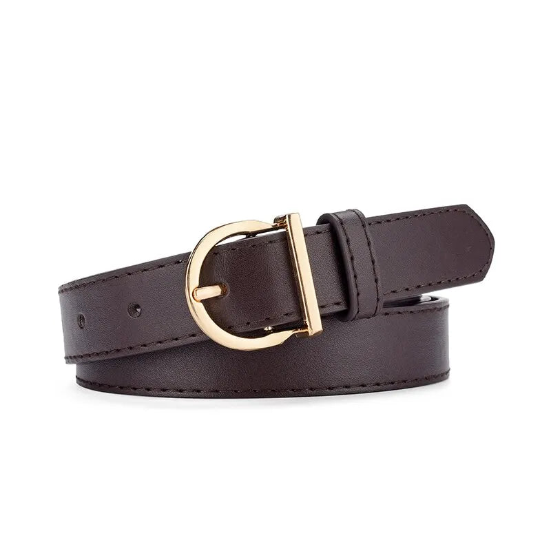 Chique Dames Dunne Riem met Modele Gesp - Luxueus Zacht PU Leer Perfect voor Cargo Broeken en Jeans, Winddicht Ontwerp