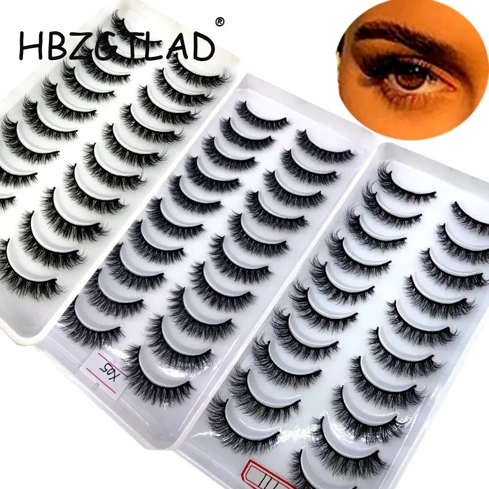 Transformeer je look met HBZGTLAD's nieuwe 10 paar 3D nepmink wimpers - moeiteloos dramatisch, fluffy en perfect voor elke make-upstijl!