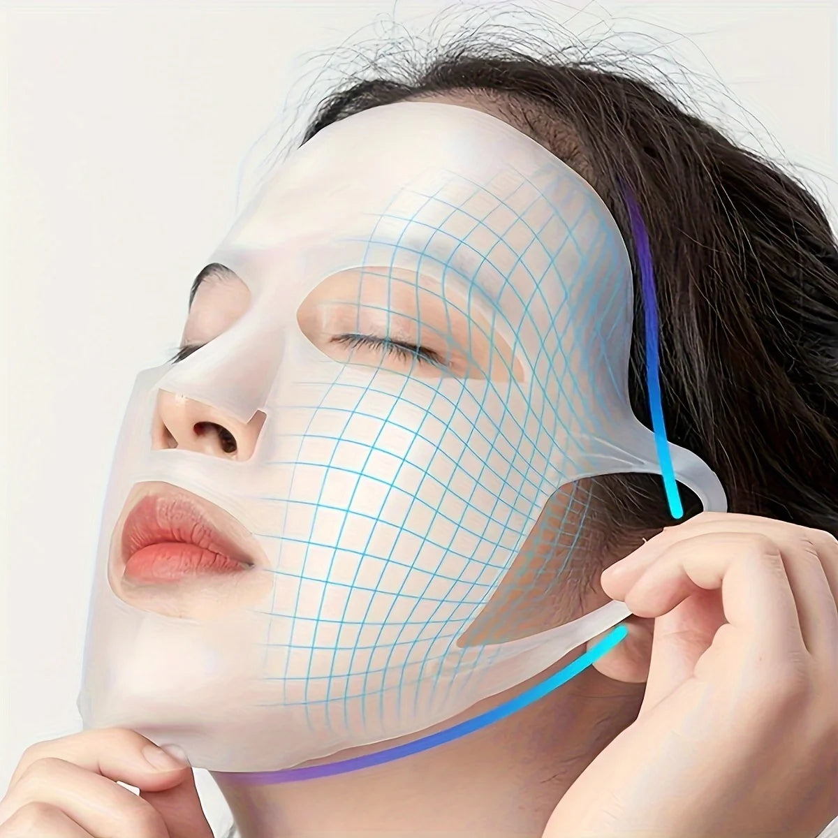 Revitaliseer je huid met onze 3D siliconen masker cover - herbruikbaar oor-hangend hydraterend en verstrakend gezichtsverzorgingshulpmiddel!