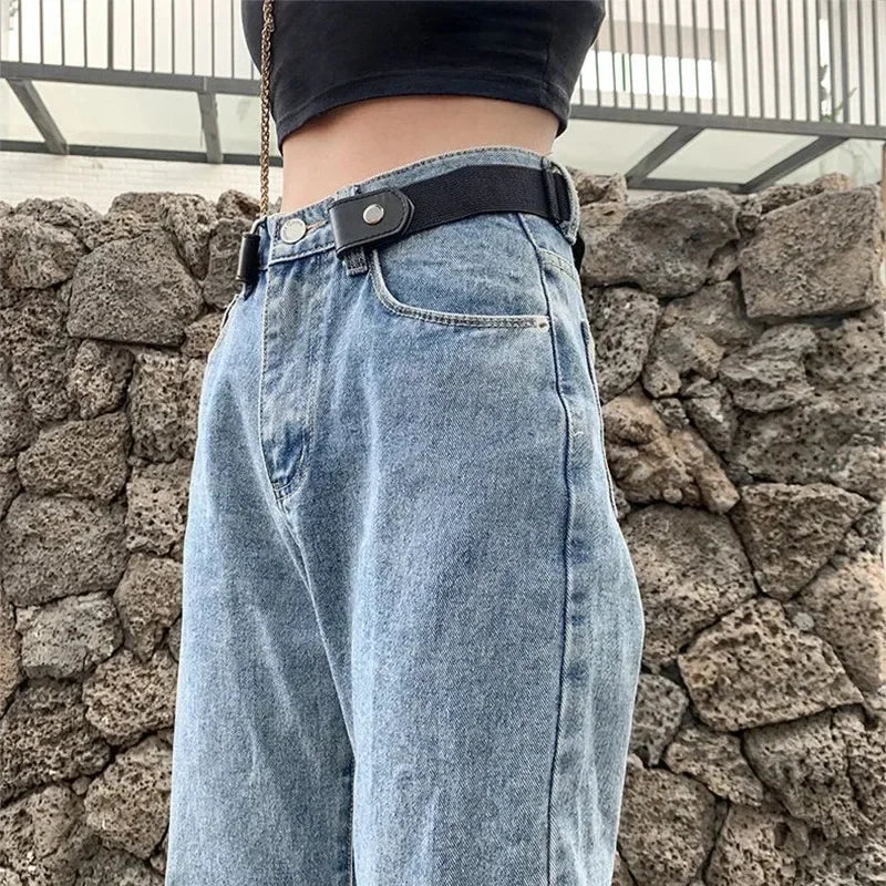 Stijlvolle Verstelbare Elastische Tailleband – Gesp-Loos Ontwerp voor Moeiteloos Draagcomfort met Spijkerbroeken, Jurken en Meer! Perfect voor Iedereen!