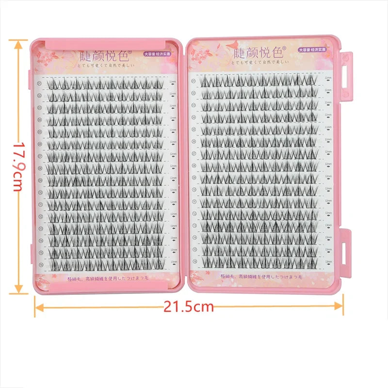 32 Rijen Luxe Individuele Cluster Wimperextensions - Professionele Kwaliteit voor Adembenemende Make-up Looks - Groothandel Beschikbaarheid