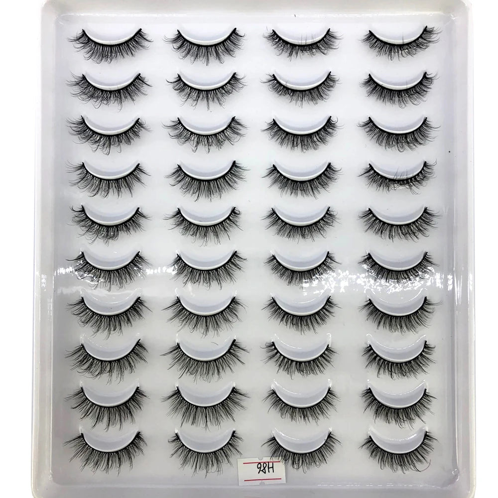 2023 Premium 20 Pairs Natuurlijke Lange 3D Minks Valse Wimpers Makeup Kit - Prachtig Gecontroleerde Mink Wimper Extensies voor Verbluffende Ogen!