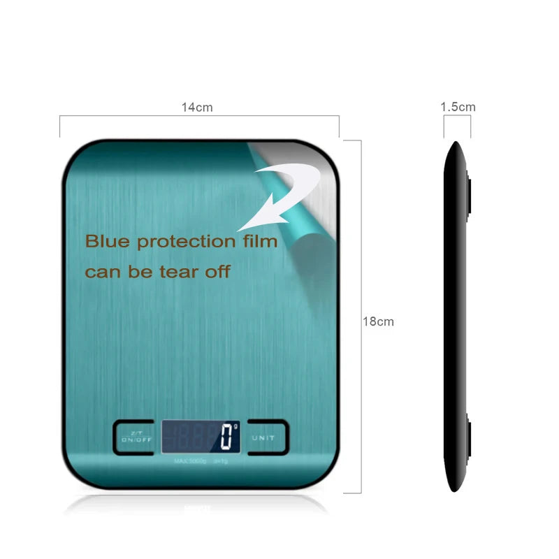 RVS Digitale Keukenweegschaal - Precisie Gewicht voor Voedsel & Snacks tot 10kg/5kg met LCD Display - Essentieel Bakgereedschap