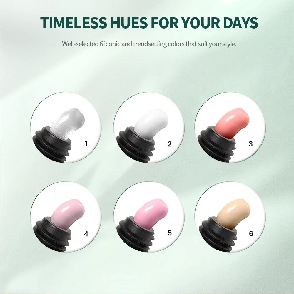 Vibrant Nailpop Poly Nagelverlengingsgel Kit - 6 Adembenemende Kleuren: Roze, Wit en Nude Tips met Heldere Gel, Compleet Nagelkunstset Inclusief Borstel en Slipoplossing voor Salonkwaliteit Nagels Thuis!