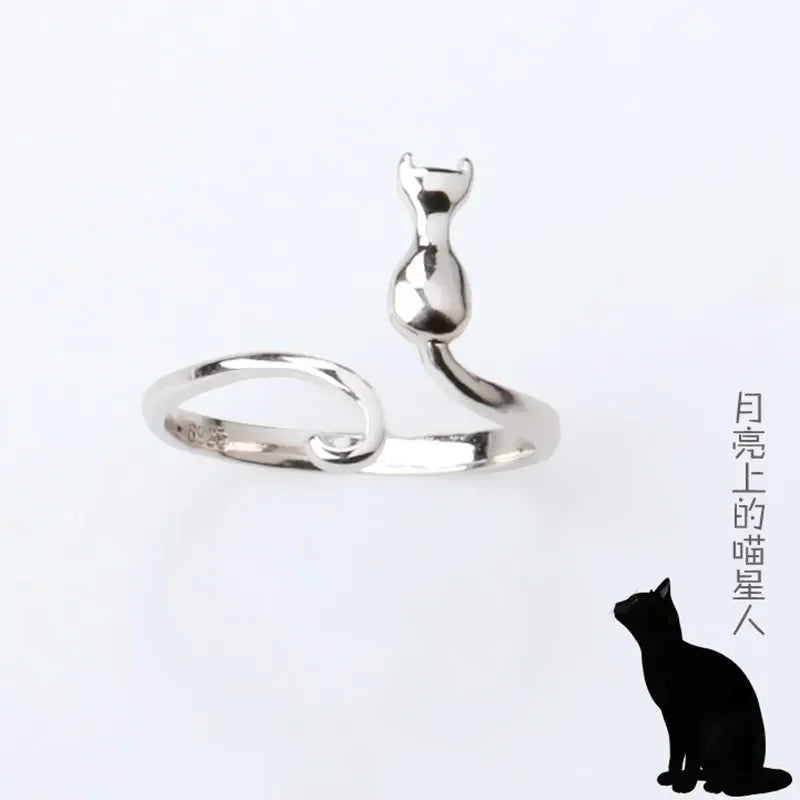 Exquisite 925 Sterling Zilveren Kat Ringen voor Dames - Luxe Designer Sieraden voor Verlovingen en Speciale Gelegenheden